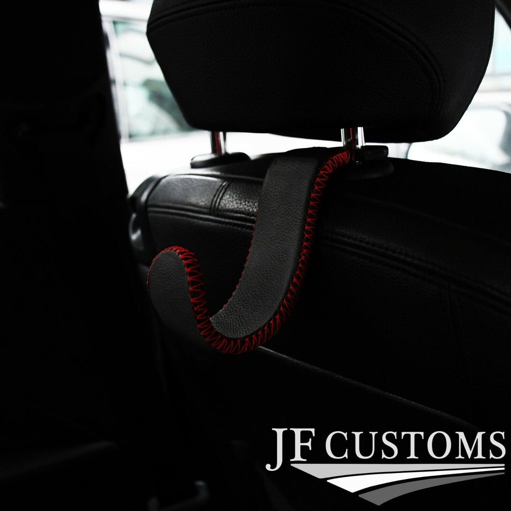D RED STITCH PLASTIC CAR HEADREST HOOK FOR BMW 4 F32 F33 F82 F83 13-20