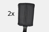 black stitch FITS SMART FORTWO 99-2007  FRONT SEAT BELT STALK LEATHER COVERS