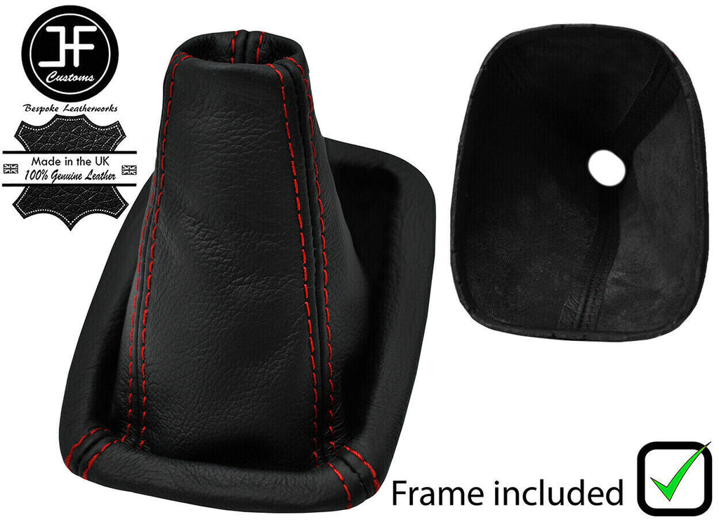 RED STITCH LEATHER MANUAL GEAR+PLASTIC FRAME FITS VAUXHALL CORSA D 2006-2014
