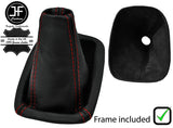 RED STITCH LEATHER MANUAL GEAR+PLASTIC FRAME FITS VAUXHALL CORSA D 2006-2014