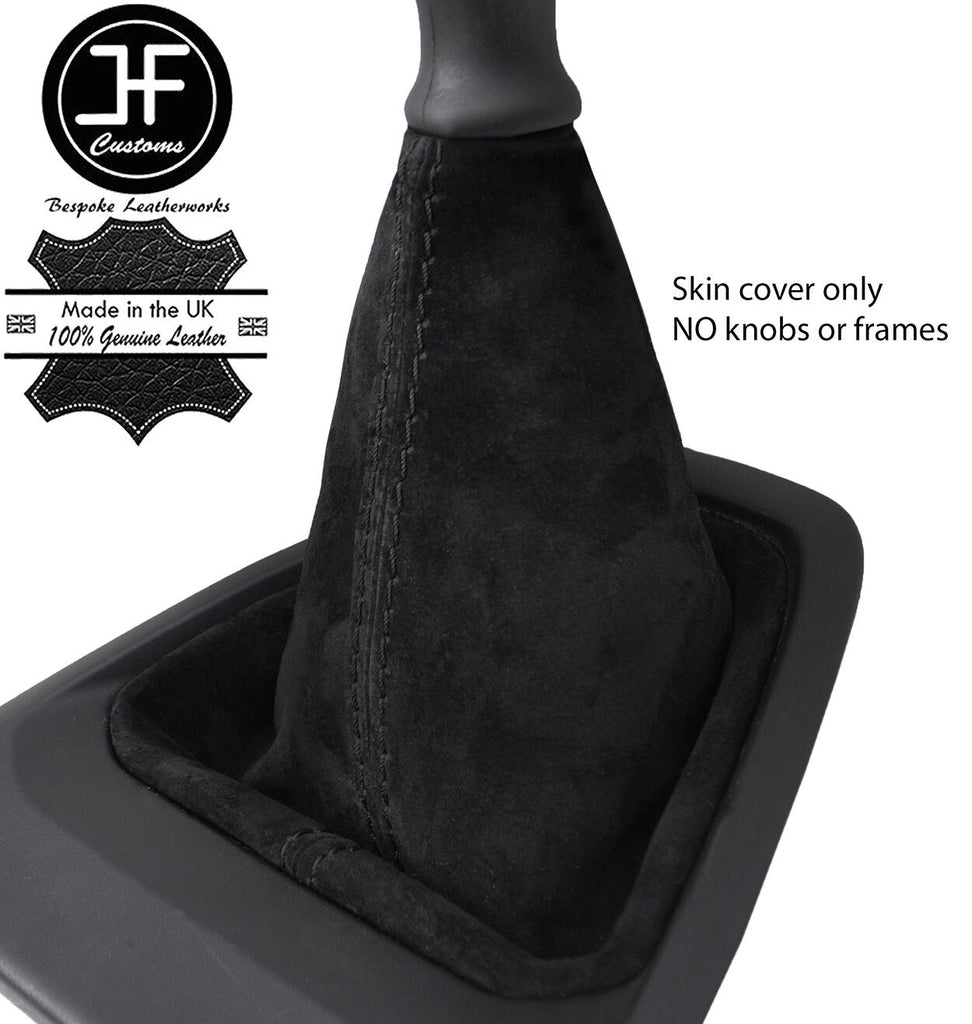BLACK STITCHING REAL SUEDE MANUAL GEAR GAITER FITS PEUGEOT EXPERT 2017+