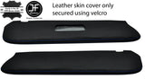 BLUE STITCH 2X SUN VISORS REAL LEATHER COVERS FOR MERCEDES SL C107 R107 71-89