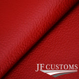 RED STITCH LEATHER GEAR + SURROUND COVERS + FRAMES FOR TOYOTA AURIS 07-11