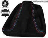 BLACK STITCH SUEDE GAITER GAITER FITS BMW E30 E34 E36 E46 Z3 TRI CROSS STITCH