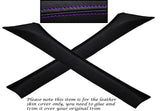 PURPLE STITCH 2X A PILLAR LEATHER SKIN COVERS FITS BMW E36 SALOON 1991-1998