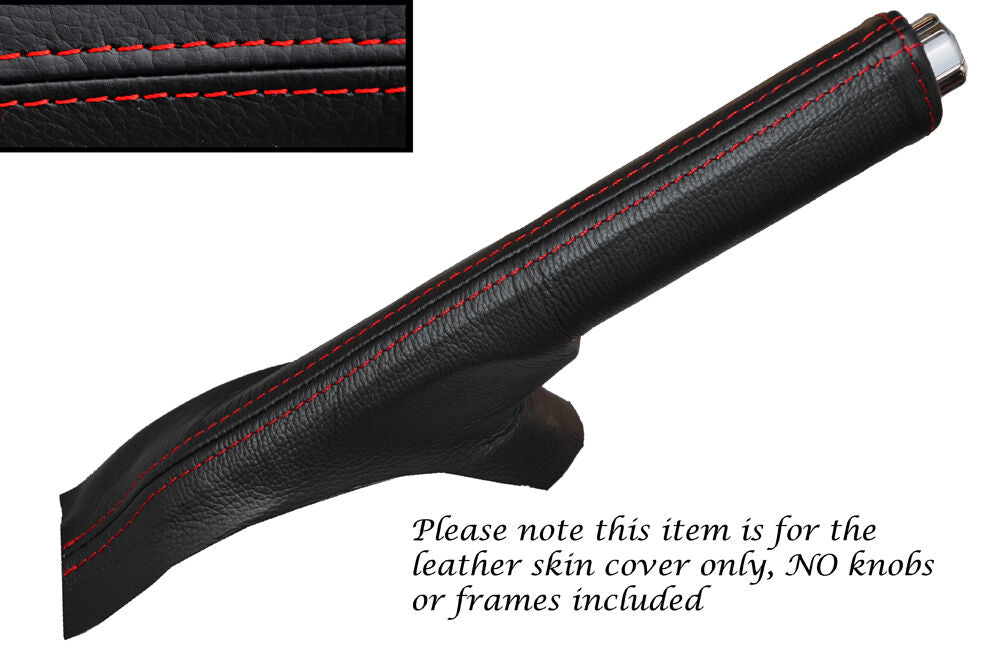 RED STITCHING LEATHER HANDBRAKE GAITER FITS TOYOTA YARIS 2006-2010 CUSTOM NEW