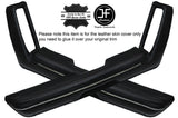 BLACK STITCH 2X FRONT DOOR ARMREST LEATHER COVERS FITS FORD MUSTANG 1987-1993