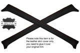 RED STITCHING 2X A POST PILLAR LEATHER SKIN COVERS FITS ALFA ROMEO ALFASUD