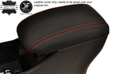 RED STITCHING REAL LEATHER ARMREST LID COVER FITS LEAF 2010-2017 CUSTOM NEW