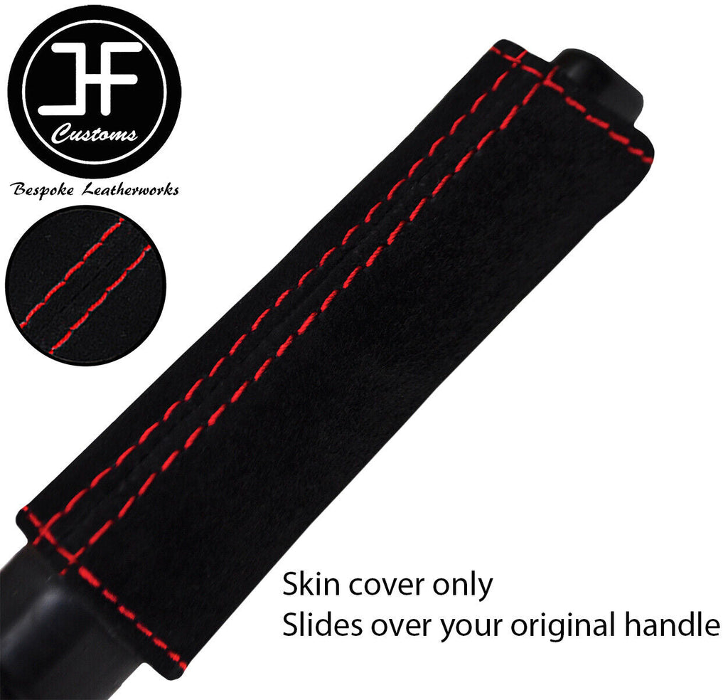 RED STITCH SUEDE HANDBRAKE HANDLE COVER FOR NISSAN 300ZX Z32 1989-1996