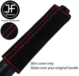 RED STITCH SUEDE HANDBRAKE HANDLE COVER FOR NISSAN 300ZX Z32 1989-1996