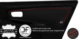 RED STITCH 2X FRONT DOOR CARD TRIM LEATHER COVER FOR TOYOTA JZX 100 CHASER