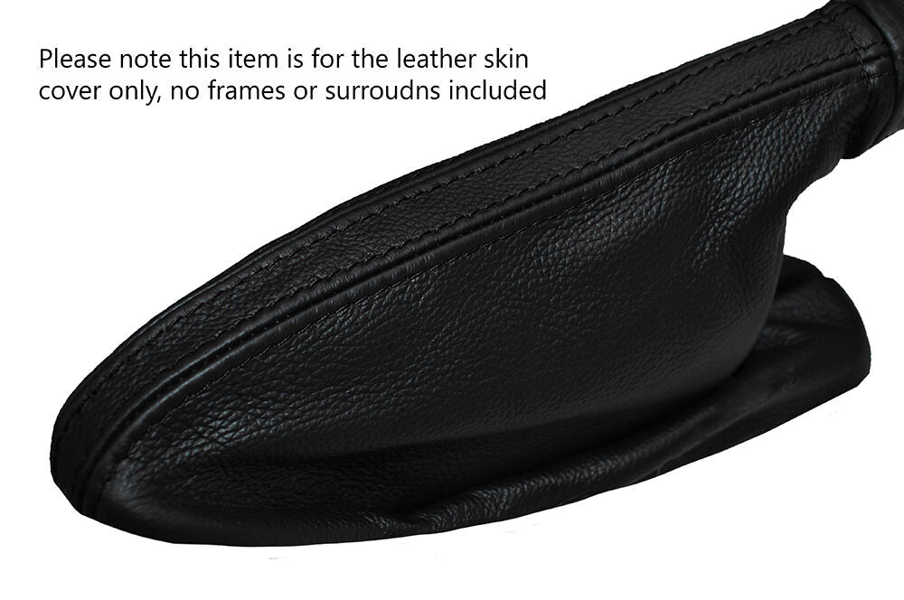 BLACK STITCHING LEATHER SKIN HANDBRAKE GAITER FITS FORD MUSTANG 2010-2014