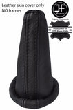BLACK & BLACK STRIPE TOP GRAIN LEATHER GEAR GAITER FITS CITROEN SAXO 1996-2004
