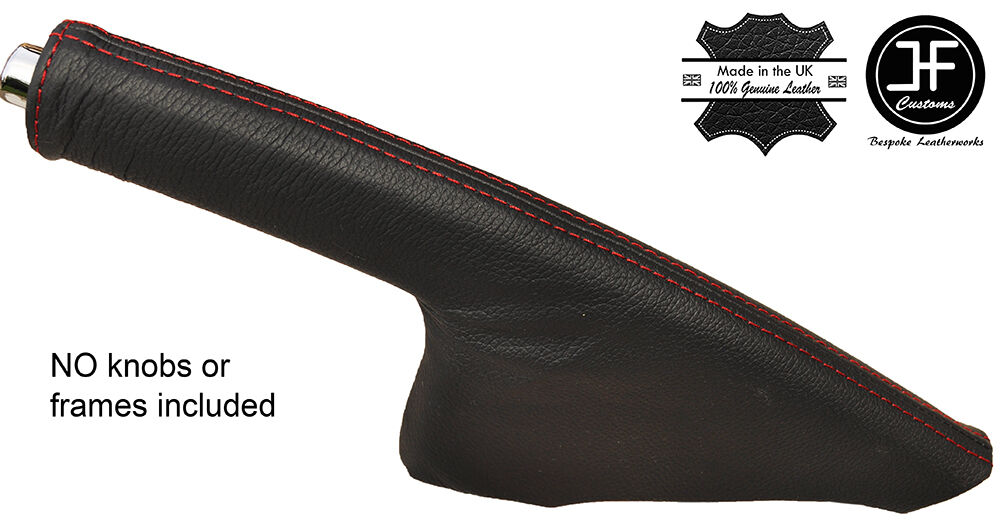 RED STITCHING LEATHER HANDBRAKE GAITER FITS SKODA FABIA 2007-2014 CUSTOM NEW