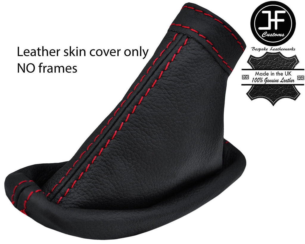 RED STITCH TOP GRAIN REAL LEATHER HANDBRAKE GAITER FITS ALFA ROMEO 159 05-11