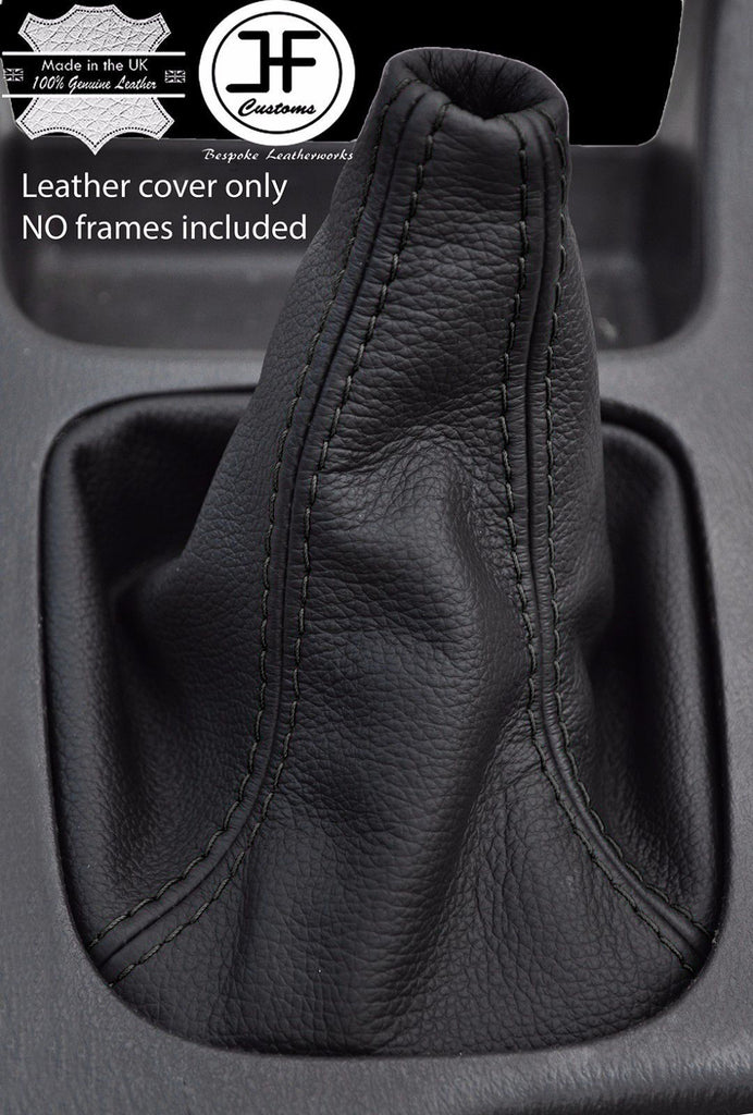 BLACK STITCHING MANUAL LEATHER GEAR GAITER FITS  SUBARU LEGACY 1999-2003
