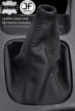 BLACK STITCHING MANUAL LEATHER GEAR GAITER FITS  SUBARU LEGACY 1999-2003