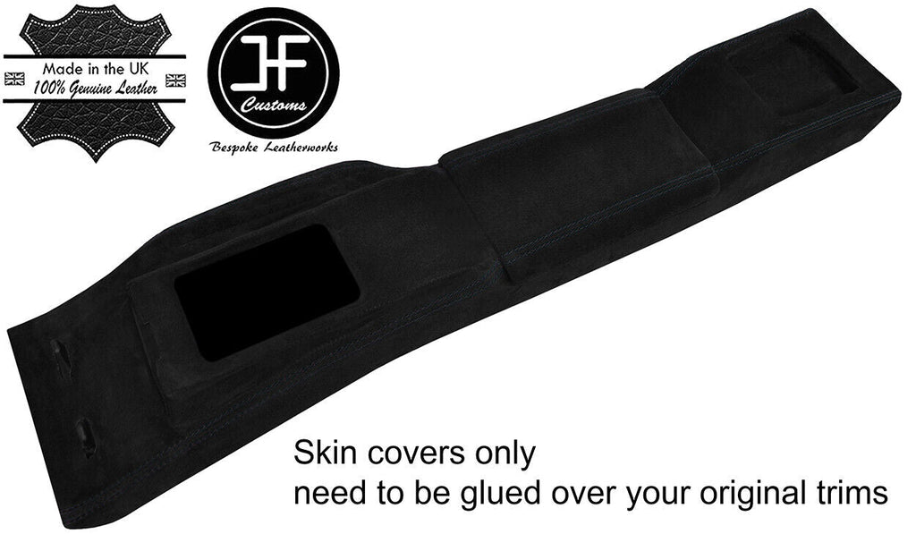 BLACK STITCH CONSOLE & ARMREST SUEDE COVERS FOR TOYOTA MR2 MK1 84-90 STYLE 2