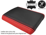 BLACK & RED TOP GRAIN LEATHER ARMREST COVER FITS SUBARU IMPREZA WRX STI 01-04