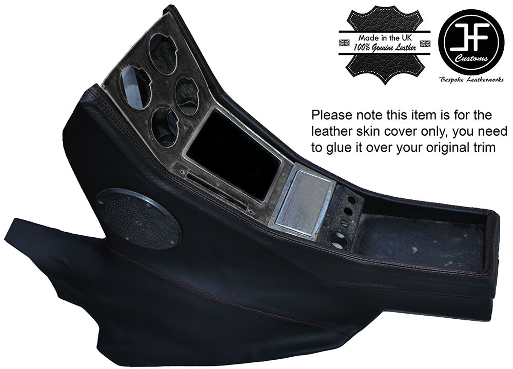 BLACK STITCH CENTRE CONSOLE LEATHER COVER FITS ALFA ROMEO BERLINA 1750