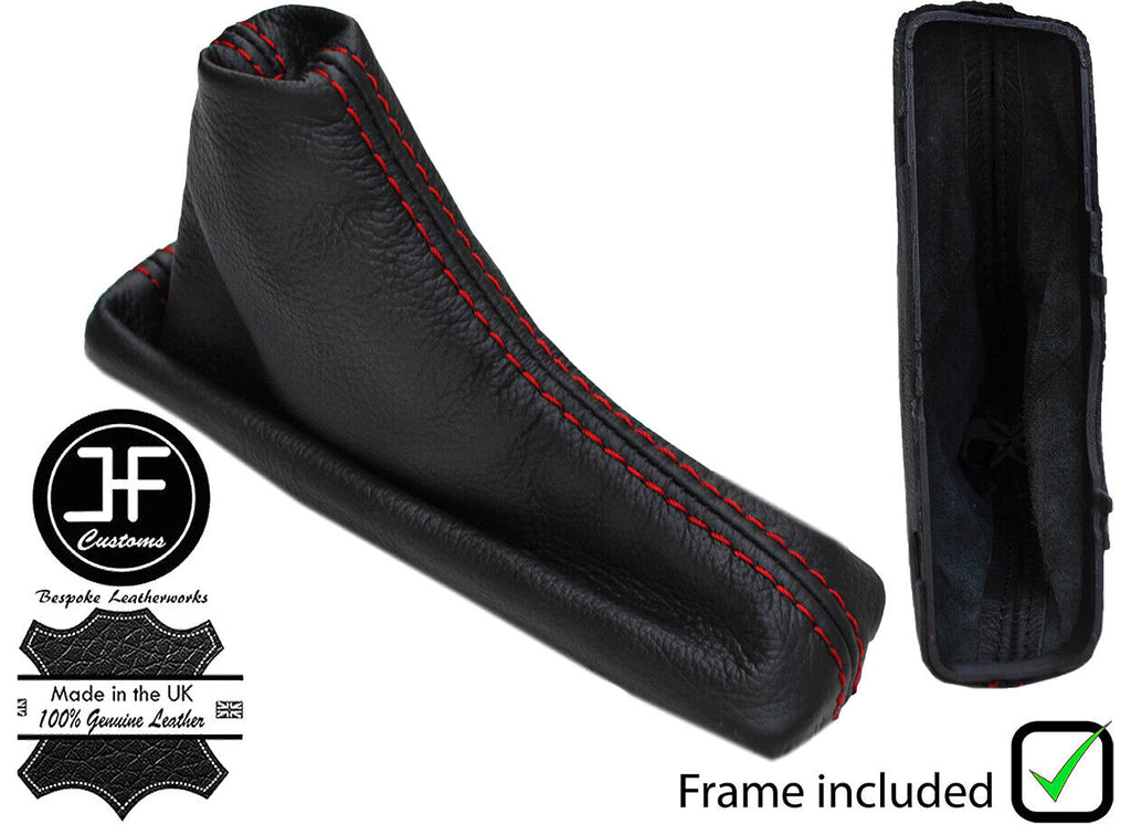 RED STITCH LEATHER AUTO GEAR GAITER+PLASTIC FRAME FITS CHEVROLET CRUZE 16-19
