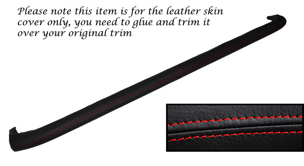 RED STITCHING LOWER DASH RAIL LEATHER SKIN COVER FITS HILLMAN SUPER MINX