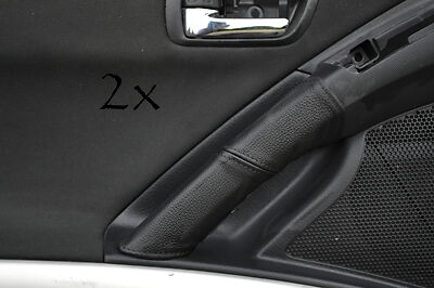 FITS TOYOTA COROLLA VERSO black stitch 2X DOOR HANDLE LEATHER COVERS CUSTOM NEW