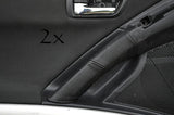 FITS TOYOTA COROLLA VERSO black stitch 2X DOOR HANDLE LEATHER COVERS CUSTOM NEW