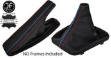 RED & TRI STITCHING LEATHER GEAR+HANDBRAKE GAITER FOR BMW E34 5 SERIES 88-96