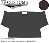 RED STITCH FRONT ROOF HEADLINING DARK GREY LUXE COVER FOR VW CADDY MK3 05-15
