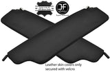 BLACK STITCH 2X REAL LEATHER SUN VISOR COVERS FITS DATSUN 240Z 260Z 280Z 70-78