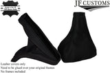 BLACK & BLACK LEATHER GEAR & HANDBRAKE GAITER FITS VAUXHALL ASTRA G IV COUPE
