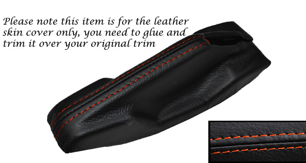 ORANGE STITCH HANDBRAKE TRIM SKIN COVER FITS VW GOLF MK1 JETTA CADDY SCIROCCO