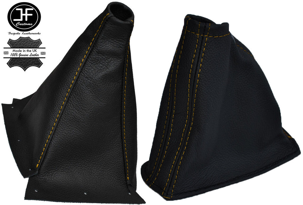 YELLOW STITCH FITS NISSAN SKYLINE R33 GTS GTR GTST 1993-1998 GAITERS LEATHER