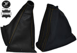 YELLOW STITCH FITS NISSAN SKYLINE R33 GTS GTR GTST 1993-1998 GAITERS LEATHER