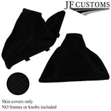 BLACK STITCH SUEDE GEAR+HANDBRAKE GAITERS SET FITS BMW 1 SERIES F20 F21 11-17