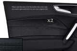 BLACK STITCH 2X FRONT DOOR CARD TRIM LEATHER COVER  FITS AUDI A1 10-14 5 DOOR