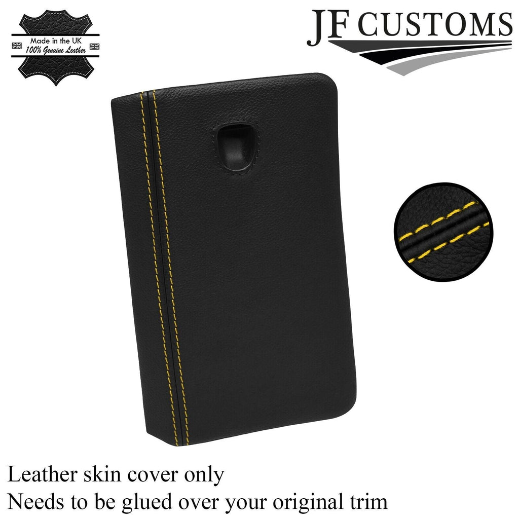 FOR 911 PORSCHE 997 CARRERA 987 BOXSTER YELLOW STITCH FUSE BOX LID LEATHER COVER