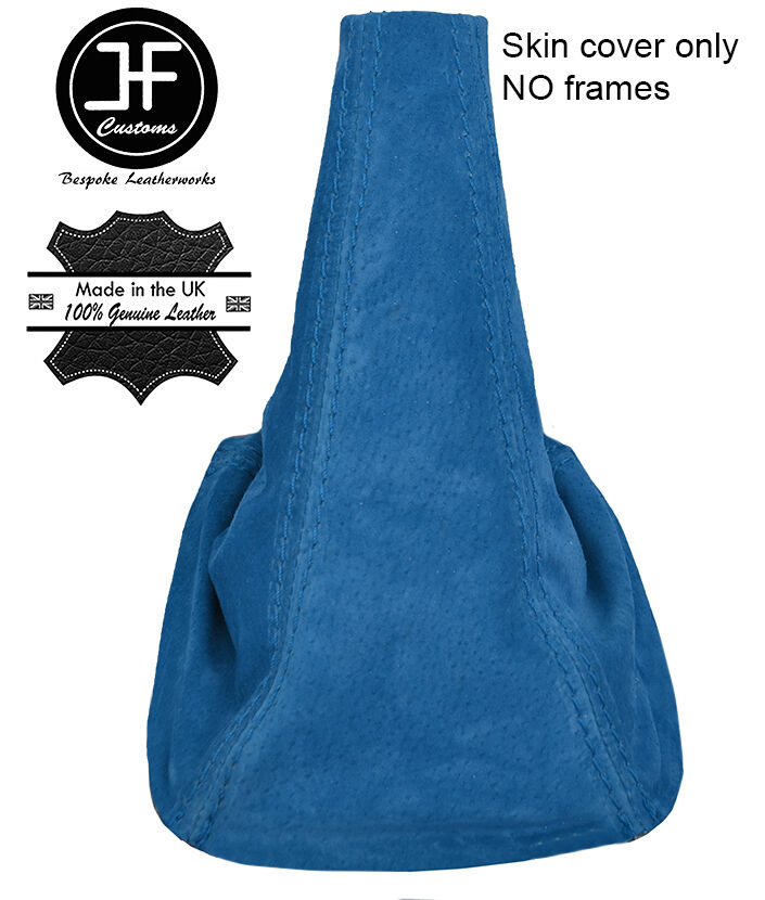 BLUE REAL SUEDE MANUAL GEAR GAITER FITS SUBARU IMPREZA WRX STI 1998-2000