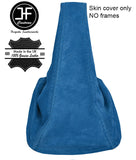 BLUE REAL SUEDE MANUAL GEAR GAITER FITS SUBARU IMPREZA WRX STI 1998-2000