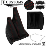 D RED STITCH TOP-GRAIN LEATHER GEAR + METAL FRAME FITS NISSAN NAVARA D21 D22