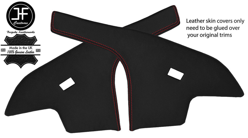 RED STITCH CENTRE CONSOLE SIDE TRIM LEATHER COVERS FITS BMW 2002 E10 TI TII