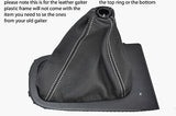 white  stitch FITS HONDA CIVIC VTI-S MB6 B18C4 SALOON 96-00 LEATHER GEAR GAITER