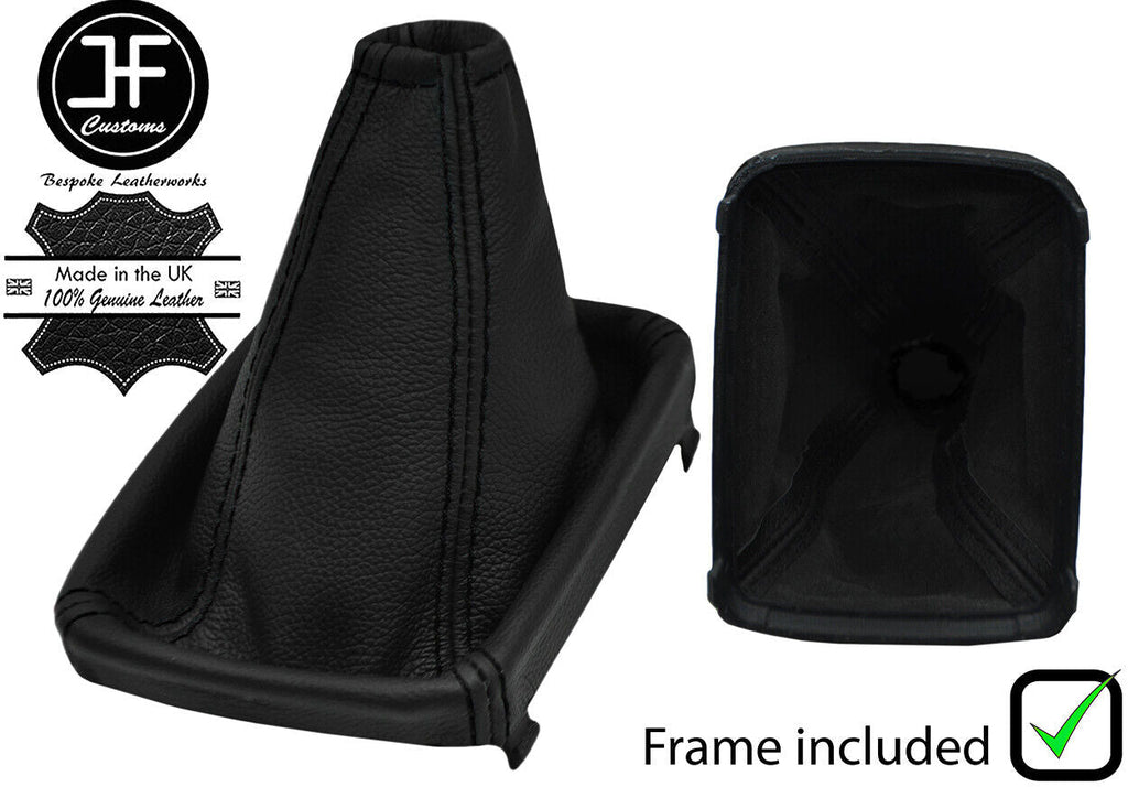 BLACK STITCH LEATHER GEAR GAITER+PLASTIC FRAME FOR RENAULT ESPACE III MK3 97-02