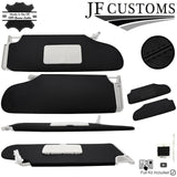 BLACK CROSS STITCH ITALIAN LEATHER 2X SUN VISOR COVERS FITS HUMMER H2 02-09