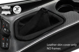BLACK STITCHING MANUAL SMOOTH LEATHER GEAR GAITER FOR DODGE CHALLENGER 2015-19
