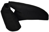 BLACK STITCH FITS HONDA CIVIC TYPE R  SET OF GAITERS 2X GAITERS PU SUEDE 01-05