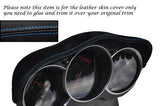 BLUE STITCH FITS  MAZDA RX8 03-12 SPEEDO GAUGE HOOD PU SUEDE SKIN COVER ONLY