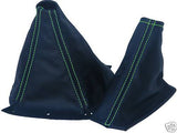 FITS NISSAN SKYLINE R33 L GREEN STITCH GEAR HANDBRAKE GAITER CUSTOM NEW